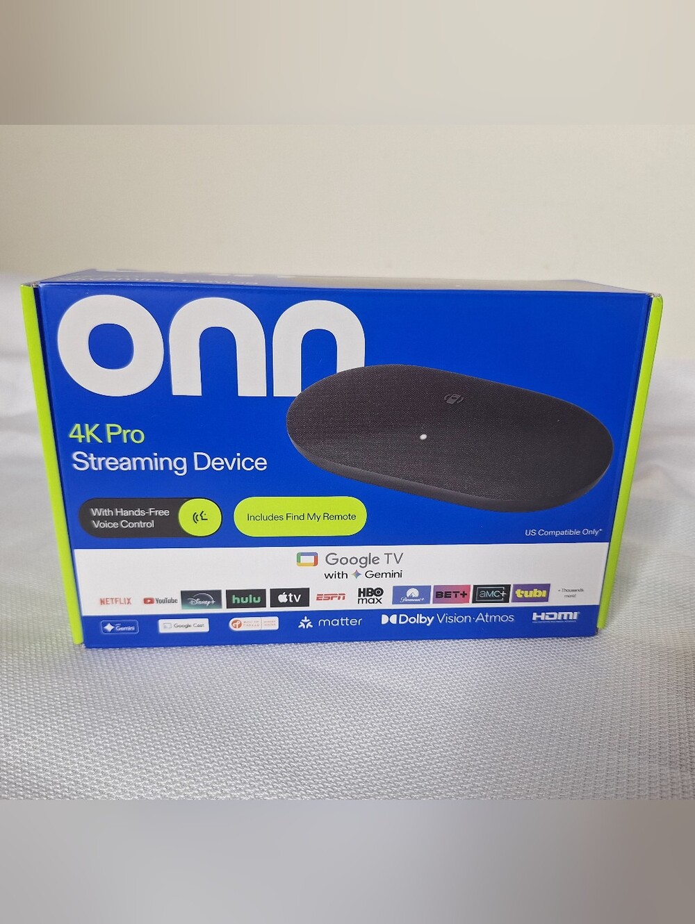 RARE STOCK! Onn Brand "Elevate Your Streaming!" 4K Pro Streaming Device